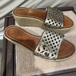Tory Burch Gold espadrilles